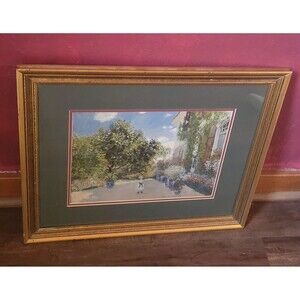 Artist's House at Argenteuil by Claude Monet 18" x 22" Framed Reproduction Print